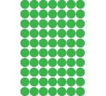 Apli round labels in pouch diameter 19 mm, green, 560 pieces, 70 per sheet