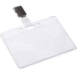 Europel badge avec pince et bande, ft 90 x 60 mm