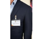 Europel badge with clip and strap, size 90 x 60 mm