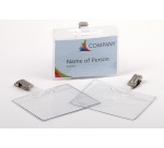 Europel badge with clip and strap, size 90 x 60 mm