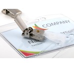 Europel badge with clip and strap, size 90 x 60 mm