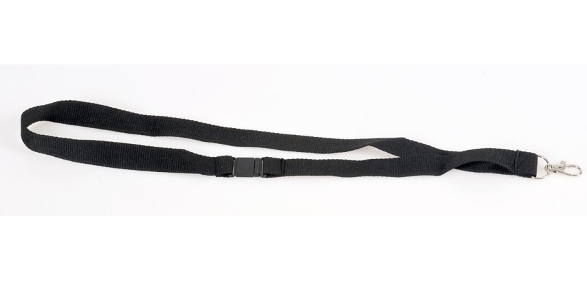Europel textile badge lanyard, black