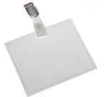 Europel Namensschild mit Clip und Band, Format 90 x 60 mm, geschlossen