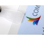 Europel Namensschild mit Clip und Band, Format 90 x 60 mm, geschlossen