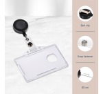 Europel open badge holder with retractable reel 54x85mm 10 pieces