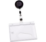 Europel porte-badge avec enrouleur, ft 54 x 85 mm, fermé