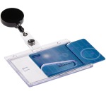 Europel porte-badge avec enrouleur, ft 54 x 85 mm, fermé