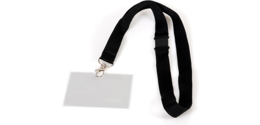 Europel porte-badge avec cordon, ft 90 x 60 mm