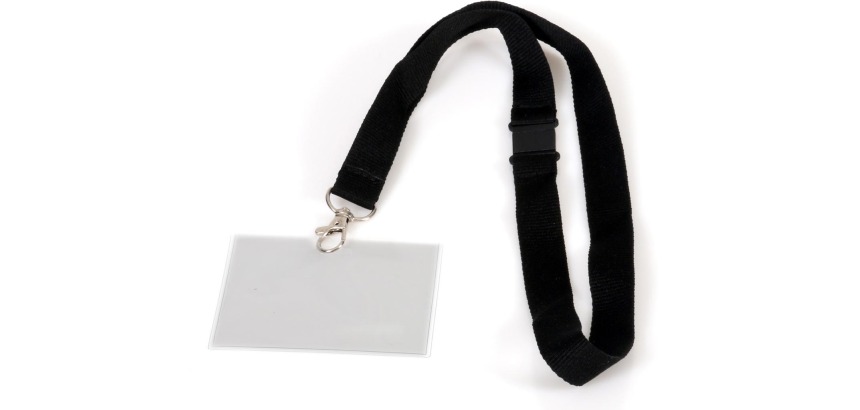 Europel porte-badge avec cordon, ft 90 x 60 mm