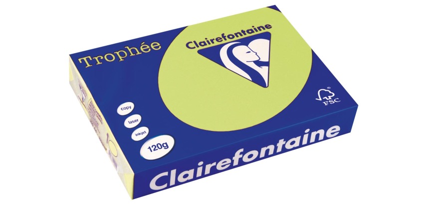 Clairefontaine Trophée Pastel, colored paper, A4, 120 g, 250 sheets, golf green