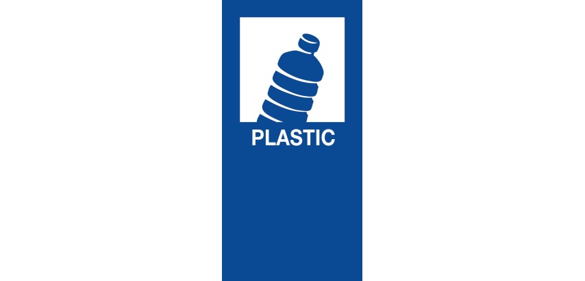 V-Part magnetic PLASTIC sticker, blue