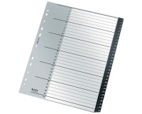 Leitz Recycle intercalaires, ft A4, perforation 11 trous, PP, noir, 1-31