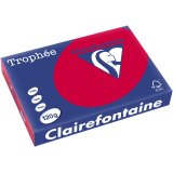 Clairefontaine Trophée Intens, papier couleur, A4, 120 g, 250 feuilles, rouge groseille