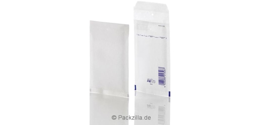 Bong AirPro bubble envelopes, size 100 x 165 mm, with adhesive strip, box of 200 pieces, white