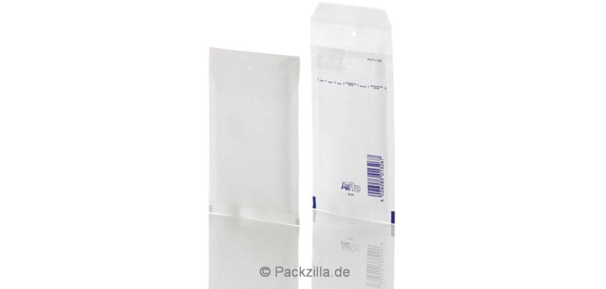 Bong AirPro bubble envelopes, size 100 x 165 mm, with adhesive strip, box of 200 pieces, white