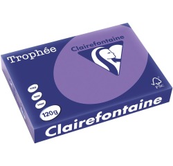 Clairefontaine Trophée Intens, papier couleur, A4, 120 g, 250 feuilles, violet