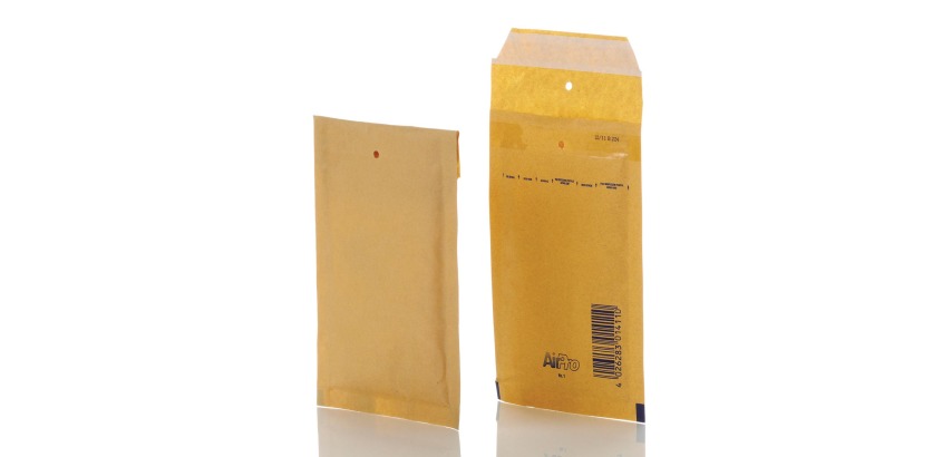Bong AirPro bubble envelopes, ft 100 x 165 mm, with adhesive strip, box of 200 pieces, brown