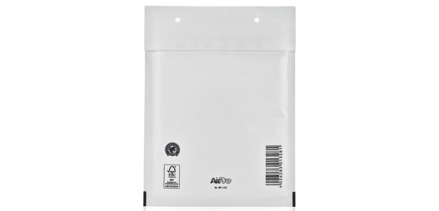 Bong AirPro Luftpolsterversandtaschen, Größe 150 x 215 mm, mit Klebestreifen, Karton mit 100 Stück, weiß