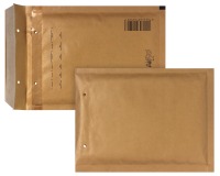 Bong AirPro bubble wrap envelopes, size 150 x 215 mm, with adhesive strip, box of 100 pieces, brown