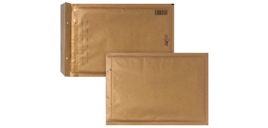 Bong AirPro Luftpolstertaschen, Größe 180 x 265 mm, mit Klebestreifen, Schachtel mit 100 Stück, braun