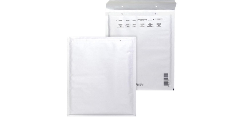 Bong AirPro bubble envelopes, size 220 x 265 mm, with adhesive strip, box of 100 pieces, white