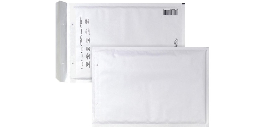 Bong AirPro Luftpolsterversandtaschen, Größe 220 x 340 mm, mit Klebestreifen, Box mit 100 Stück, weiß