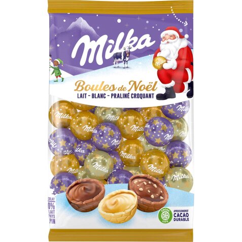 Milka Kerstballen, zak van 350 g