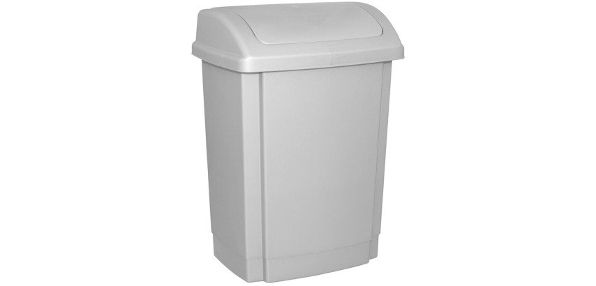 OFFICE products poubelle, avec couvercle swing, 25 l, gris