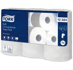 Tork toiletpapier Traditional, 2-laags, T4 Premium, wit, pak van 6 rollen