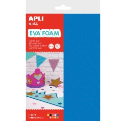 Apli Kids mousse caoutchouc ft 20 x 30 cm, paquet de 10 feuilles en couleurs assorties