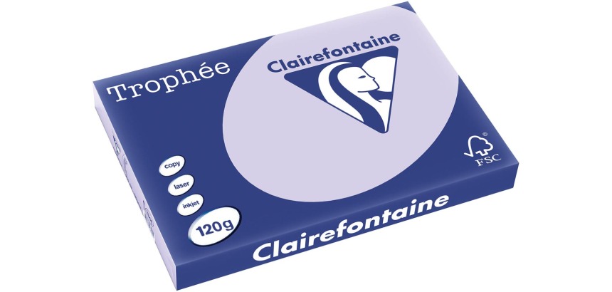 Clairefontaine Trophy Pastel, colored paper, A3, 120 g, 250 sheets, lilac