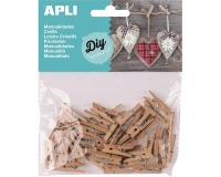 Apli houten mini wasknijpers, blister met 45 stuks