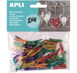 DE_APLI PINCES EN BOIS COLOR 45X