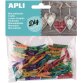 Apli pinces en bois mini colorés, blister de 45 pièces en couleurs assorties