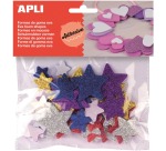 Apli Kids glitter adhesive stars, blister pack of 50 pieces