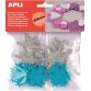 Apli Kids zelfklevende glitter sneeuwvlokken, blister met 22 stuks