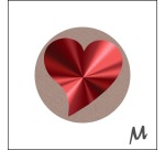 Printed label, on roll, diameter 39 mm, 500 pieces, craft, Love heart