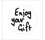 Printed label, on a roll, diameter 39 mm, 500 pieces, Enjoy Your Gift