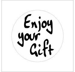 Etiquette imprimée, sur rouleau, diamètre 39 mm, 500 pièces, Enjoy Your Gift