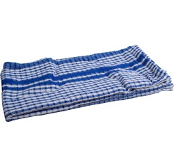 Handdoek, ft 50 x 70 cm, gewafeld, blauw, pak van 3 stuks