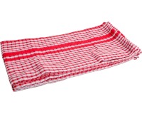Handdoek, ft 50 x 70 cm, gewafeld, rood, pak van 3 stuks