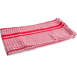 Handdoek, ft 50 x 70 cm, gewafeld, rood, pak van 3 stuks