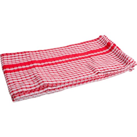 Handdoek, ft 50 x 70 cm, gewafeld, rood, pak van 3 stuks