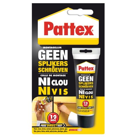 Pattex montagelijm Geen Spijkers & Schroeven, tube van 50 g, op blister