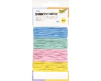Folia fil élastique, 5 m, paquet de 4 pièces en couleurs pastel assorties