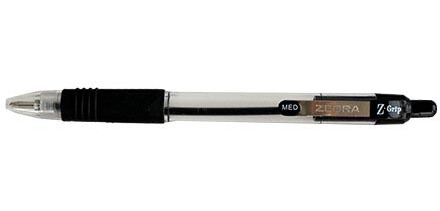 ZEBRA  Z-grip balpen, 1 mm, zwart