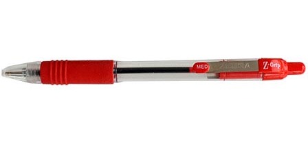 ZEBRA Z-grip stylo bille, 1 mm, rouge