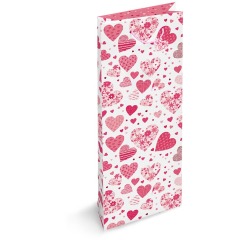 Geschenkzak Listen To Your Heart, voor fles, 9 x 36 x 13 cm