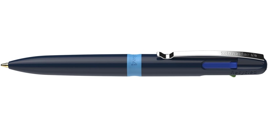 Schneider ballpoint pen 4 colors Take 4, medium point, light blue/dark blue