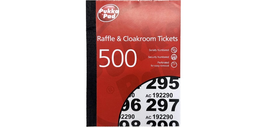 Pukka Pad genummerde loterij- en garderobetickets 1-500